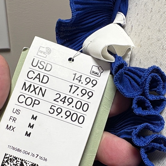 NWT One-Shoulder Ruffle Blue bodysuit from H&M - Picture 5 of 5